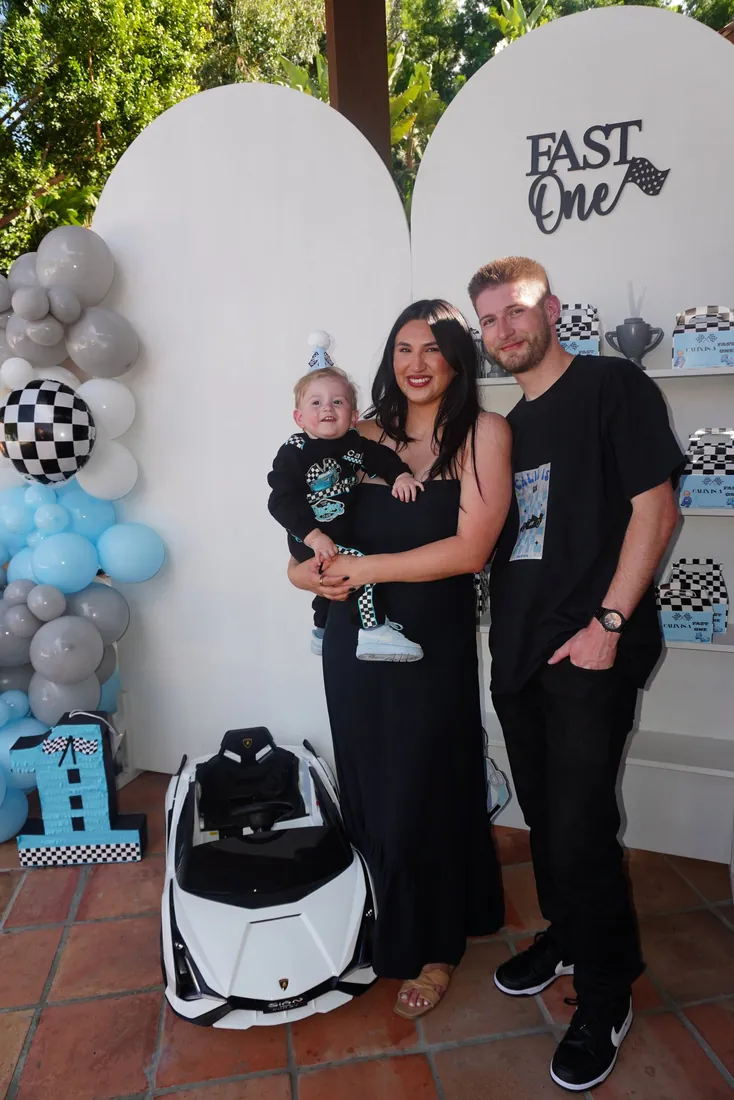 Calix first birthday family portrait