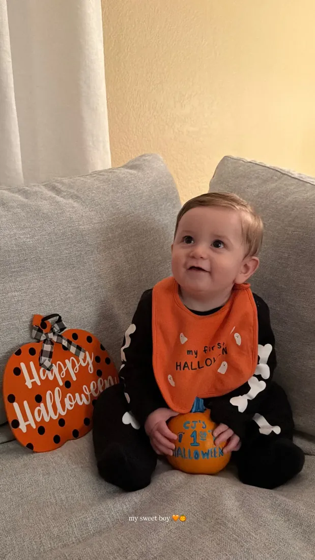 Calix in his first Halloween outfit